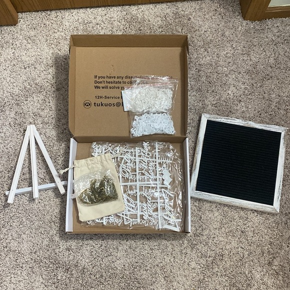 Double sided letter board 10x10 rustic frame - Picture 8 of 12